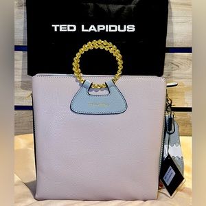 Ted Lapidus Bag Calcaire/Ciel the handle of the bag is gold very pretty 😍